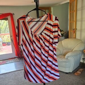 Worthington Colorful Striped Blouse